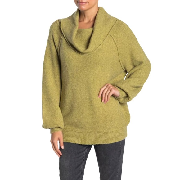 Free People Echo Beach Pullover Green Heather - Picture 5 of 5